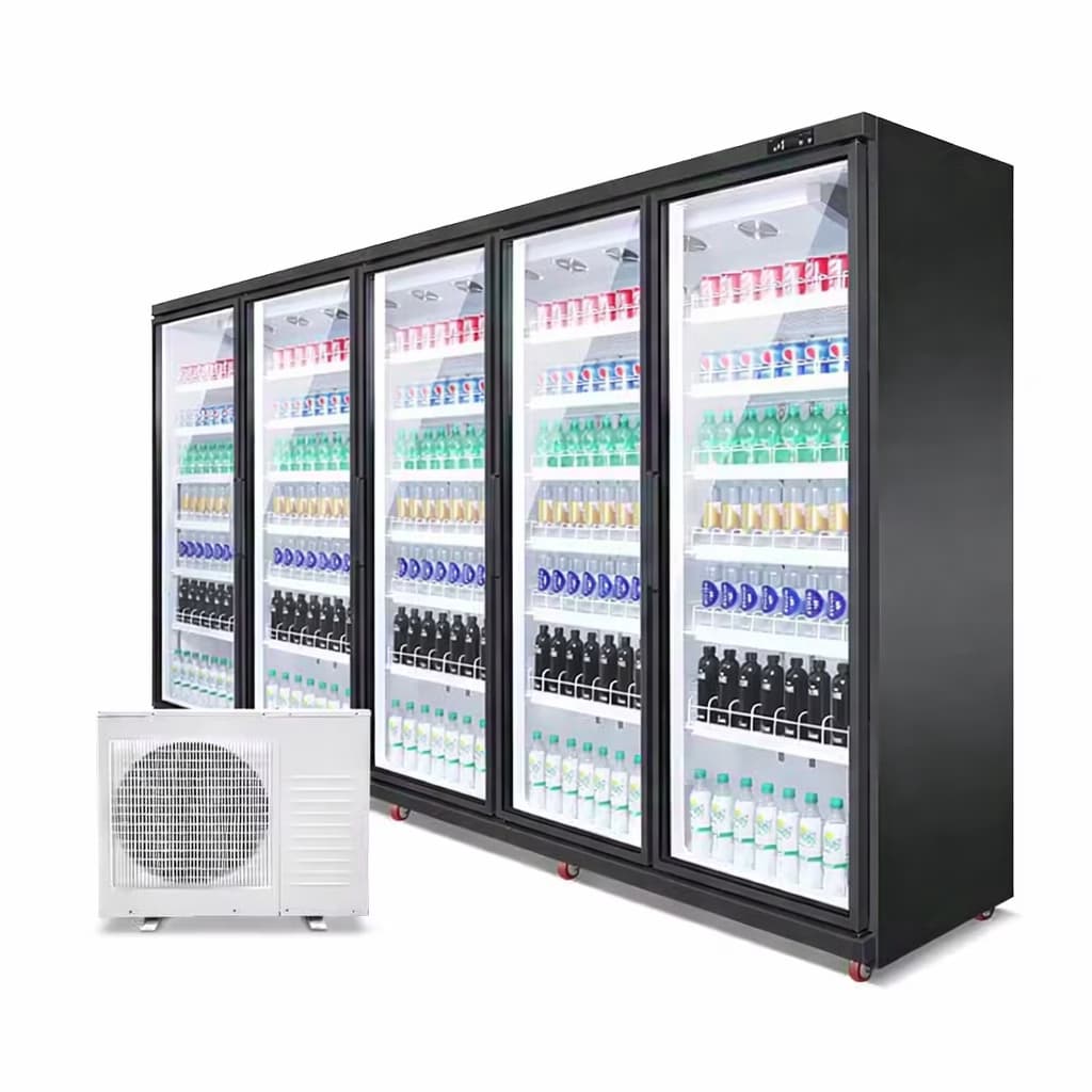 Vitrina frigorifica verticala 5 usi 2400L, agregat extern, control digital